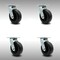 Service Caster 6 Inch SS Polyolefin Swivel Caster Set with Ball Bearing and Swivel Lock SCC SCC-SS30S620-POB-BSL-4 - alternate 1